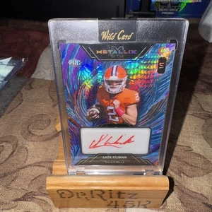 Cade Klubnik Auto 1/1 Disco Mega Fractal 2025 Wild Card Metallix Clemson Tigers - Picture 1 of 2