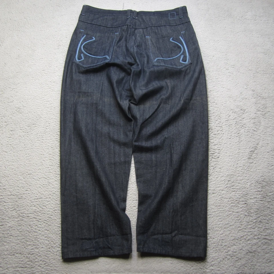Pantalones de mezclilla Karl Kani para hombre 42x32 holgados pierna ancha holgados ropa de calle bordados Foto 1 de 4