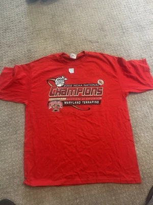 Vintage University Of Maryland Basketball T-shirt XL Lee Sport National Champion - Image 1 of 4