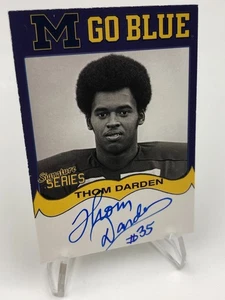 TK Legacy THOM DARDEN AUTO Card M GO BLUE Signed MGB113 MICHIGAN WOLVERINES - Picture 1 of 8