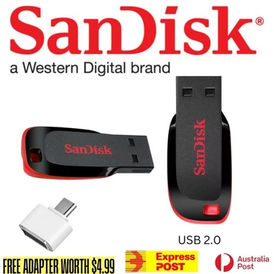 USB Flash Drive SanDisk 32GB 64GB 128GB 16GB Memory Stick Pen USB  Cruzer CZ50 - image 1 of 4