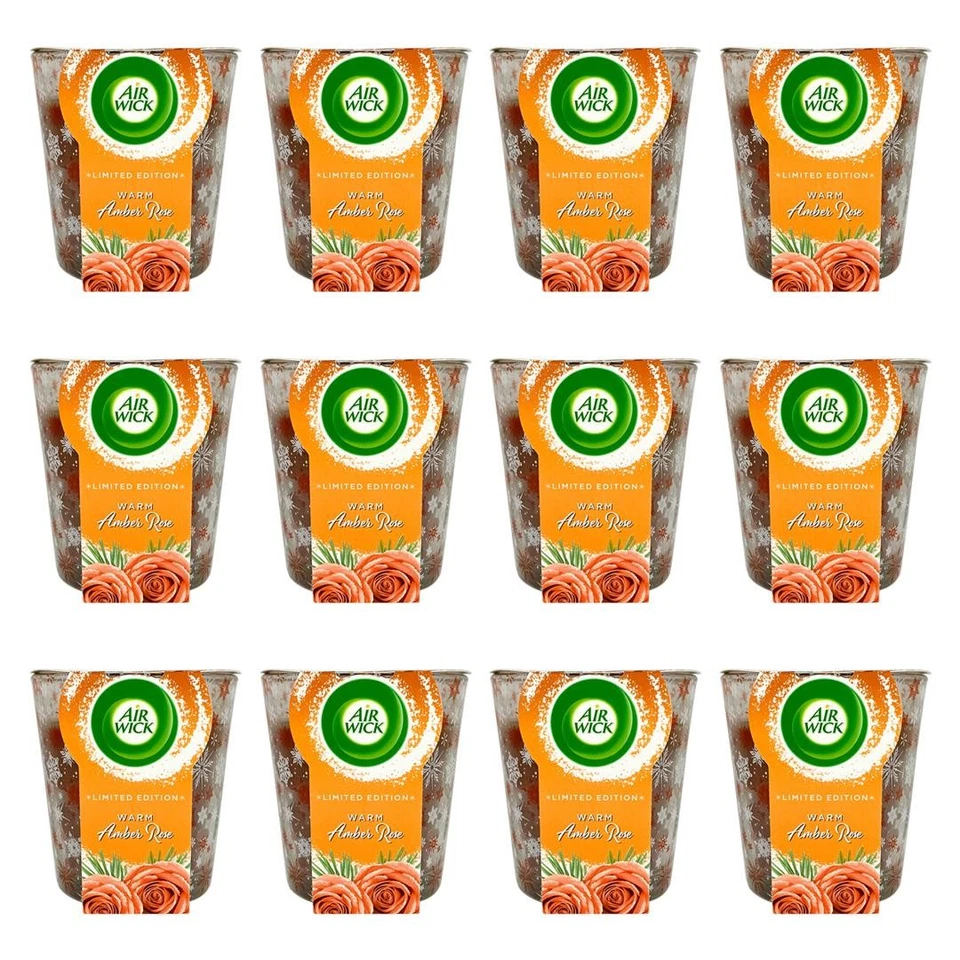 Air Wick Limited Edition Duftkerze Warm Amber Rose - 12er Pack (2x 105g) - Bild 1 von 1