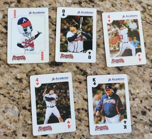 ACADEMY SPORT OUTDOORS ATLANTA BRAVES PLAYING CARDS Baseball Card Lot - Picture 1 of 2