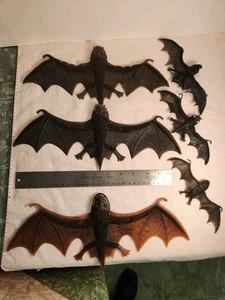 Altes Konvolut großer Halloween Jiggley Gummi Fledermäuse Deko - Bild 1 von 7