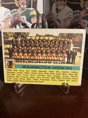 1956 Topps Football Washington Redskins Team Card Short Print - Image 1 of 4