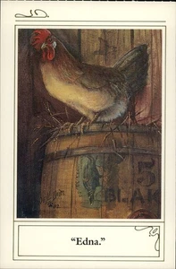 Art Postcard Lowell Davis "Edna" Chicken, Farm Life, Post Card - Picture 1 of 2