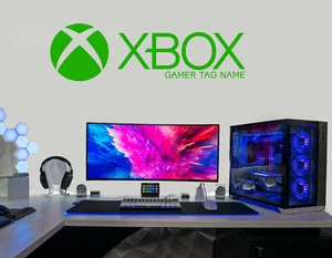 Pegatina de pared personalizada para juegos XB etiqueta de juego/nombre murales calcomanías gamer XB 150L - Imagen 1 de 8