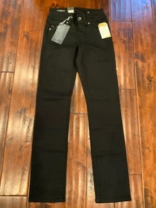 G-Star RAW "Midge Saddle" schwarze Superstretch Mid Straight Jeans, Größe 24 Neu mit Etikett!  - Bild 1 von 8