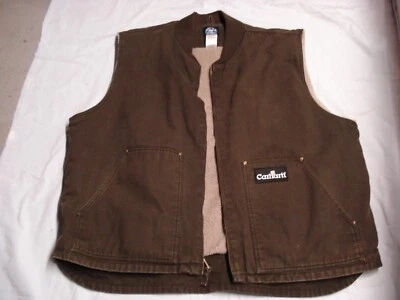 3XL POLAR KING por KEY. CHALECO DE LONA. Forrado Sherpa. Cierre de cremallera. Carhartt marrón oscuro Foto 1 de 4