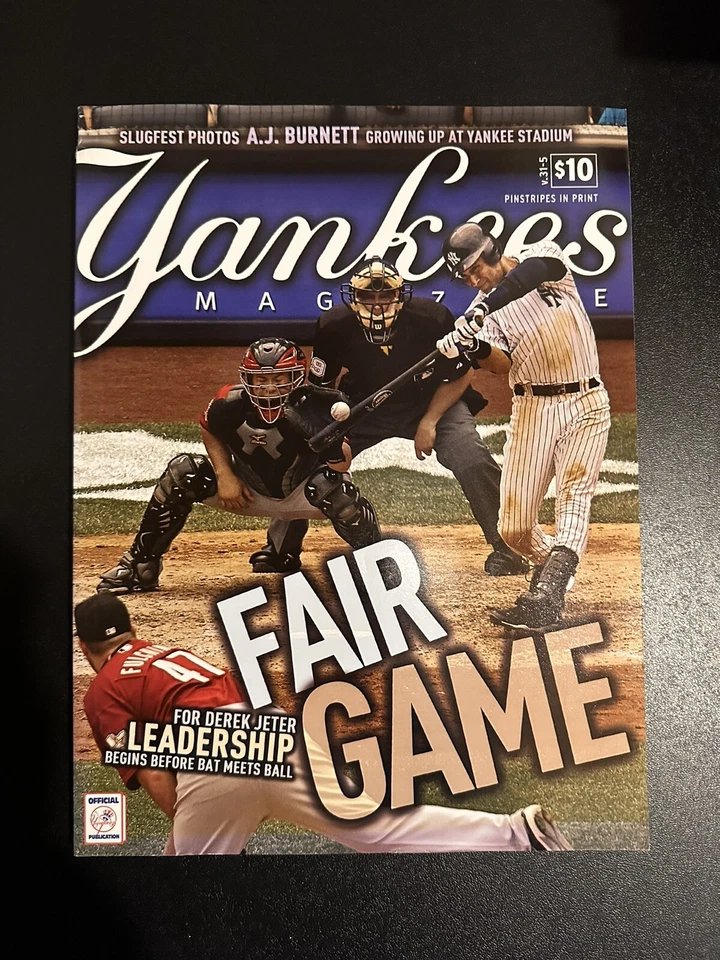 New York Yankees Scorecard Program 31-5 Derek Jeter 2010 - Image 1 of 1