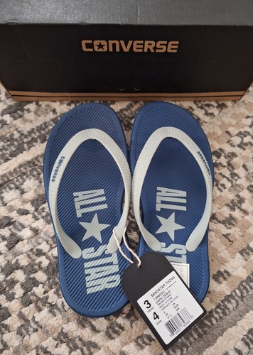 Infradito Converse unisex Sandstar Thong in denim scuro taglia UK 2