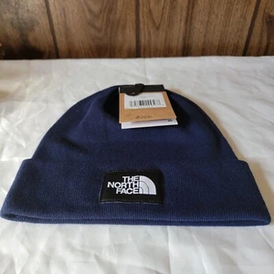 THE NORTH FACE Dock Worker Recycled Beanie Hat TNF Navy One Size NWT - Picture 1 of 4
