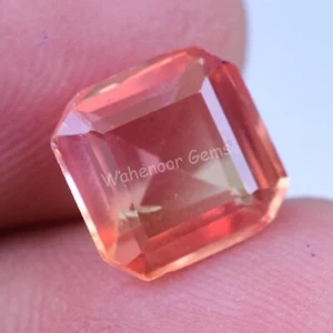 Natural Padparadscha Sapphire 3.00 Ct Emerald Stunning Certified Loose Gemstone - Picture 1 of 5