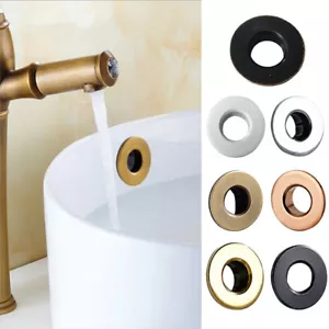Bathroom Sink Basin Overflow Hole Cover Cap Round Decorative Ring Washbasin US - Picture 1 of 18