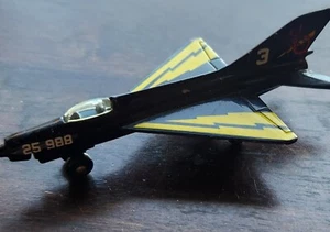 1973 Matchbox Sb 6 Black Yellow Mig 21 Fighter Jet - Picture 1 of 5