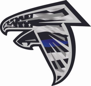 Atlanta Falcons Blue Line Inspired Mini Football Helmet Decals - Picture 1 of 3