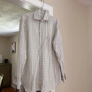 Ermenegildo Zegna Long Sleeve Cotton Check Plaid Button Front Shirt Italy 41/16 - Picture 1 of 10