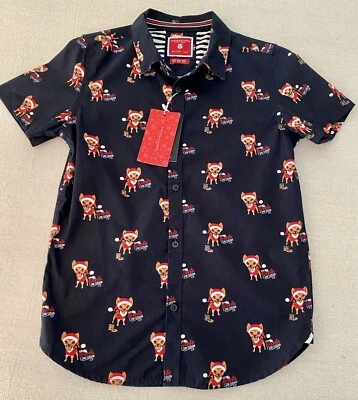 NWT Denim & Flower Boys9/10 Chihuahua ‘Dear Santa I Can Explain’ Shirt Christmas - Image 1 of 4