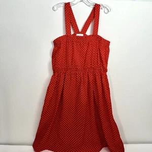 US Dress Girls Sundress Sz 12 Red Swiss Dot Vintage Union USA - Picture 1 of 8
