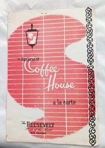 New Orleans The Roosevelt Hotel Vintage 1956 Coffee House A La Carte Menu - Picture 1 of 7