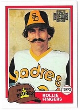 #18 ROLLIE FINGERS SAN DIEGO PADRES #229 1981 CARD - TOPPS ARCHIVES NM-MT 2002