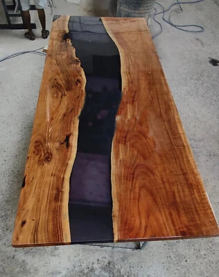Mesa de río de resina, mesa de resina de madera, mesa de centro epoxi, muebles hechos a mano Foto 1 de 3