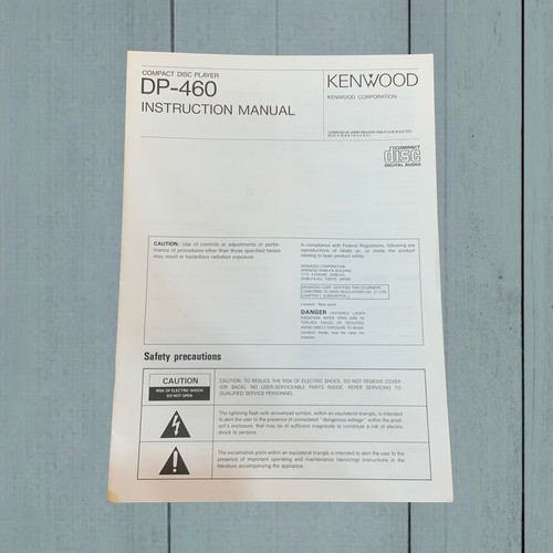 Kenwood DP-460 Operating Instructions Manual | eBay UK