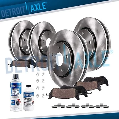 Front & Rear Brake Rotors + Brake Pads for Dodge RAM 1500 Durango Chrysler Aspen - Image 1 of 4