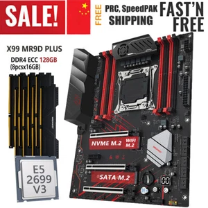 X99 MR9D PLUS Motherboard LGA 2011-v3 Xeon 2699 V3 CPU 128G DDR4 2133MHz RAM Kit - Picture 1 of 13