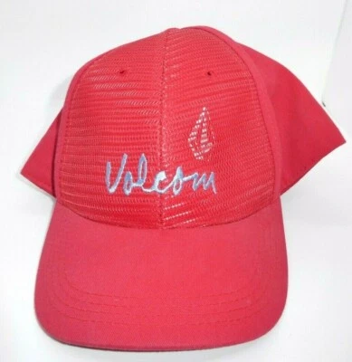 VINTAGE VOLCOM RED WEB TRUCKER HAT- MADE IN THE USA- - Image 1 of 2