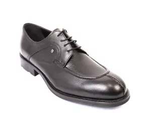 ROBERTO SERPENTINI 53813 Black Leather Lace-Up Classic Shoes 44 / US 11 - Picture 1 of 7