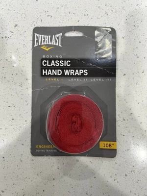 Everlast Classic Hand Wraps Red 108" – Boxing MMA Training – New Sealed - Image 1 of 2