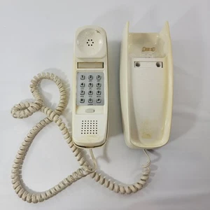 Vintage AT&T Trimline Touch Tone Push Button Wall Corded Phone Beige - Picture 1 of 10