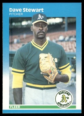 Dave Stewart 1987 Fleer Oakland Athletics #406 Near Mint or Better - Image 1 of 2