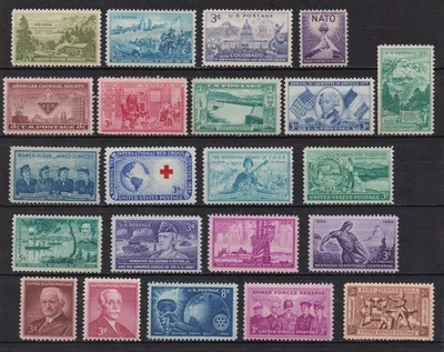 1951 - 1955 US Commemorative Stamps Misc Collection of 22 Mint NH OG - Image 1 of 2