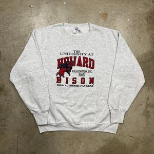 Vintage Howard University Bison Sweatshirt mit Rundhalsausschnitt College HBCU Herren XL - Bild 1 von 4