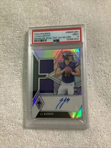 2024 Panini Phoenix Rising Rookies Dual Patch Auto J.J. McCarthy RPA Silver /125 - Picture 1 of 4