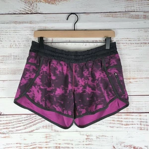 Lululemon Tracker Short III Womens Size 8 Breezie Regal Plum Black Fitness - Picture 1 of 12