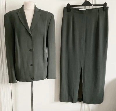 GERRY WEBBER Dark Green Maxi Skirt & Jacket Set Size 16 - Image 1 of 4