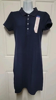 Nuevo con etiquetas Vestido Polo Azul Marino French Toast Niñas Manga Corta Volantes XL-14/16  Foto 1 de 4