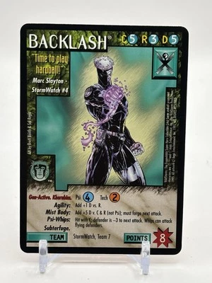 Wildstorms CCG Backlash Wildcore Brett Booth Rare Card Limited Image DC Comics - Image 1 of 2