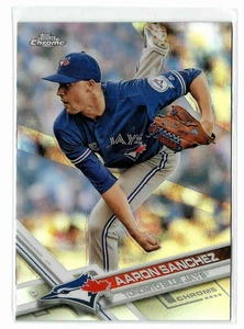 2017 Topps Chrome Refractor #44 Aaron Sanchez Toronto Blue Jays Parallel Card - Picture 1 of 2