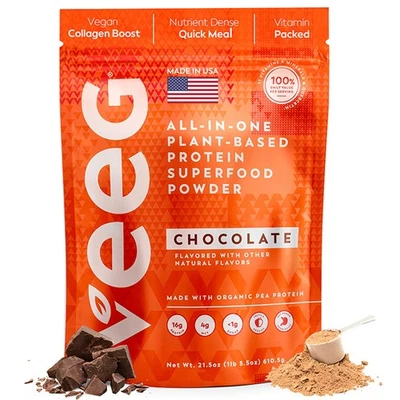 Batido de proteína en polvo todo en uno Veeg - Proteína a base de plantas colágeno vegano... Foto 1 de 4