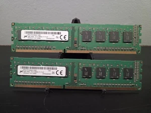Micron 8GB (2x4GB) 1RX8 PC3-12800U DDR3-1600 Desktop DIMM RAM Memory - Picture 1 of 1