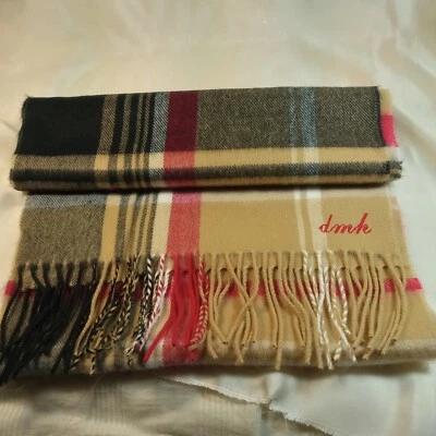 D&Y Unisex Clásico Más Suave Que Cashmere® Cuadros Flecos Extremo Bufanda Tostado, Negro, Rojo Foto 1 de 4
