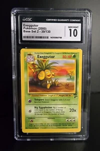 Pokémon TCG - EXEGGUTOR - 039/130 - UNLIMITED - WOTC BASE SET 2 (2000) - CGC 10 - Picture 1 of 2
