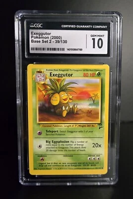 Pokémon TCG - EXEGGUTOR - 039/130 - UNLIMITED - WOTC BASE SET 2 (2000) - CGC 10 - Image 1 of 2