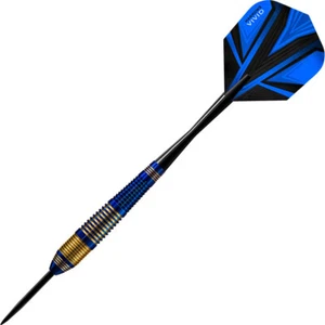 Harrows Vivid Steel Tip Darts - Blue 23gm - Picture 1 of 4