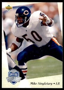 1993 Super Bowl Dreams #27 Mike Singletary HOF LOT de 5 CARTES RARES Chicago Bears