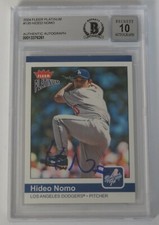 Hideo Nomo DODGERS Signed Autograph 2004 Fleer Platinum Card 135 BGS BAS 10 Auto
